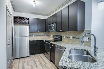 Kitchen with granite counters